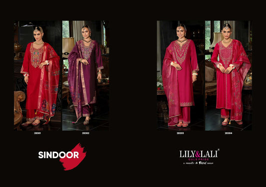 Sindoor Lily Lali Viscose Silk Readymade Pant Style Suits Wholesaler Gujarat