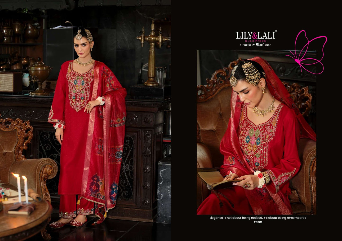 Sindoor Lily Lali Viscose Silk Readymade Pant Style Suits Wholesaler Gujarat