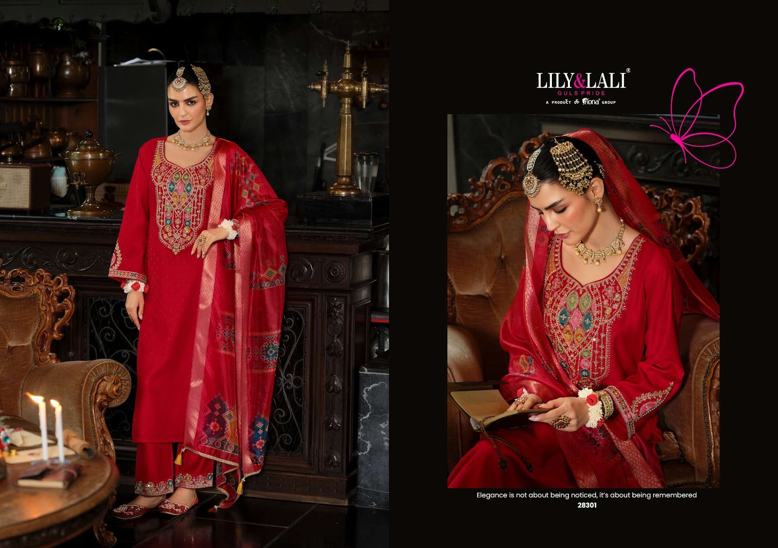 Sindoor Lily Lali Viscose Silk Readymade Pant Style Suits Wholesaler Gujarat