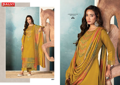 Sindoor Plus Vol 4 Salvi Fashion Jam Silk Pant Style Suits Supplier Gujarat