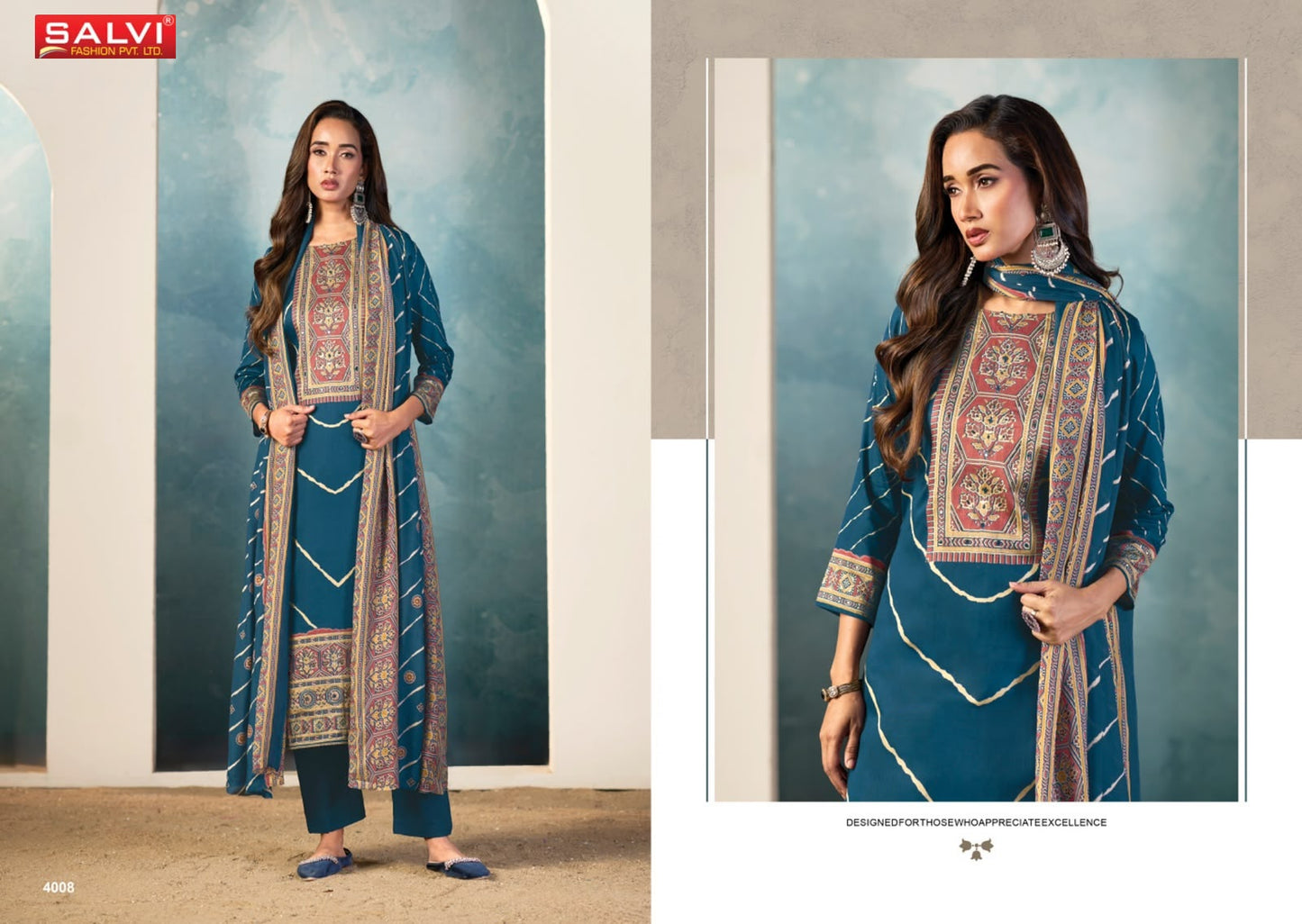 Sindoor Plus Vol 4 Salvi Fashion Jam Silk Pant Style Suits Supplier Gujarat