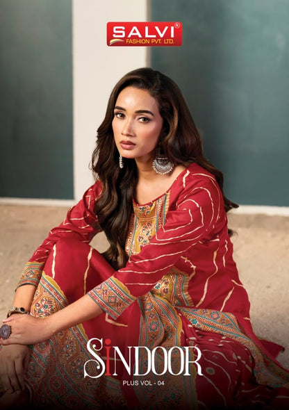 Sindoor Plus Vol 4 Salvi Fashion Jam Silk Pant Style Suits Supplier Gujarat