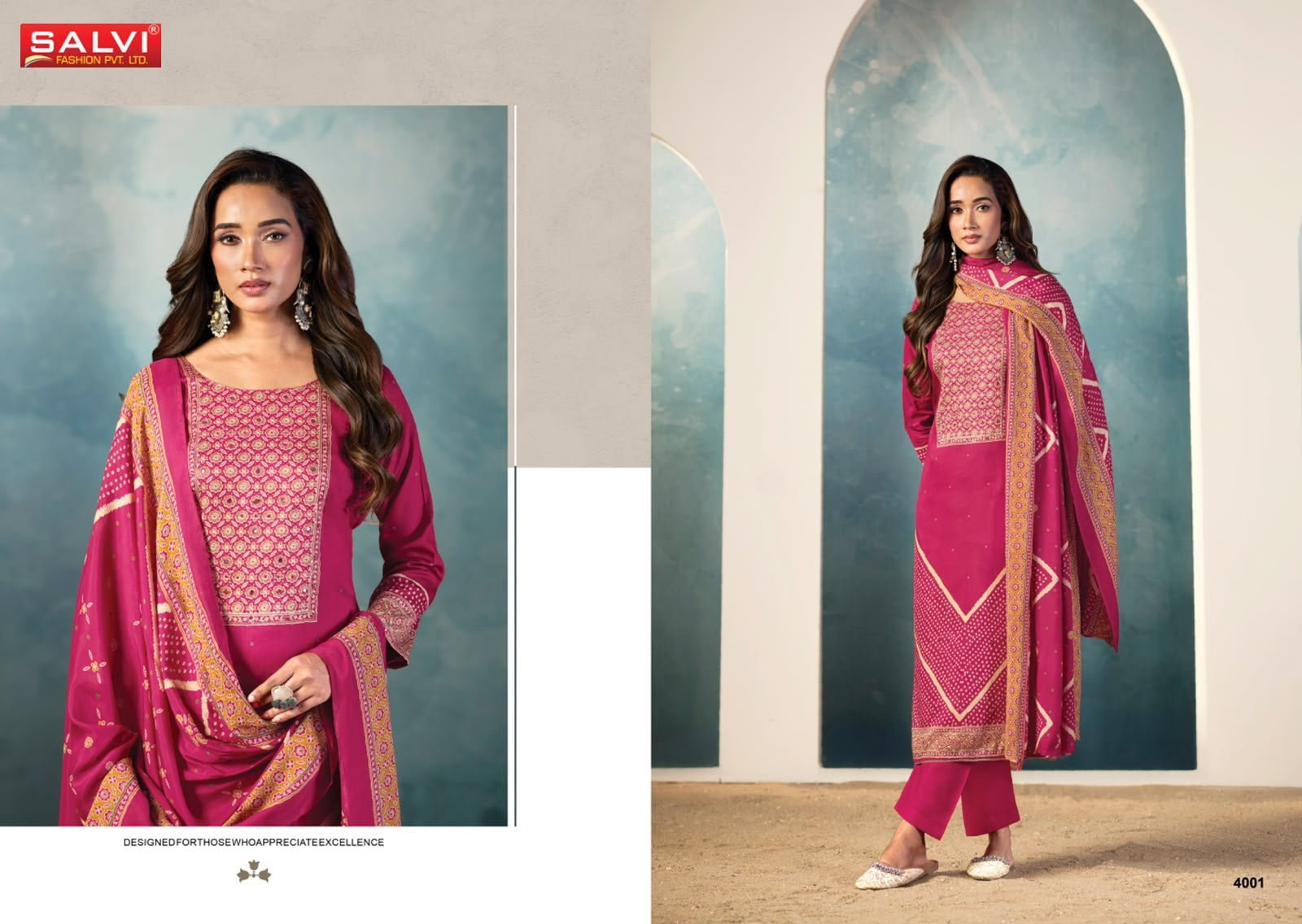 Sindoor Plus Vol 4 Salvi Fashion Jam Silk Pant Style Suits Supplier Gujarat