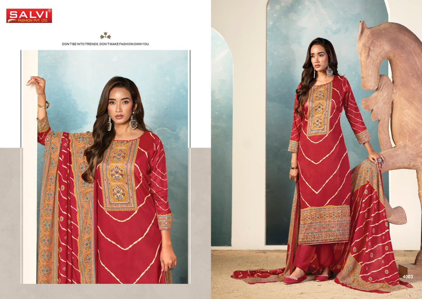 Sindoor Plus Vol 4 Salvi Fashion Jam Silk Pant Style Suits Supplier Gujarat