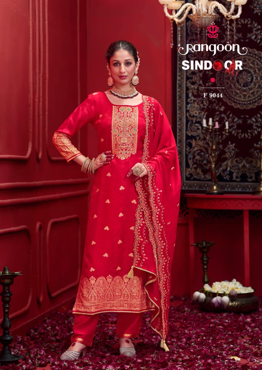 Sindoor Rangoon Pure Dola Readymade Pant Style Suits Wholesale Rate