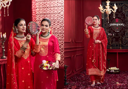 Sindoor Rangoon Pure Dola Readymade Pant Style Suits Wholesale Rate