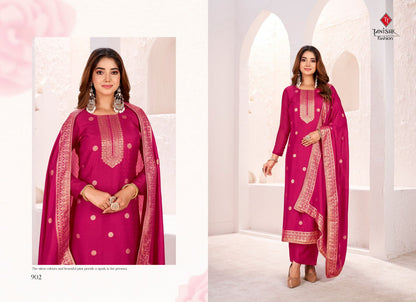 Sindoor Tanishk Fashion Muslin Jacquard Pant Style Suits Manufacturer