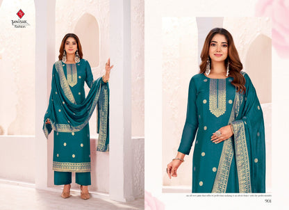 Sindoor Tanishk Fashion Muslin Jacquard Pant Style Suits Manufacturer