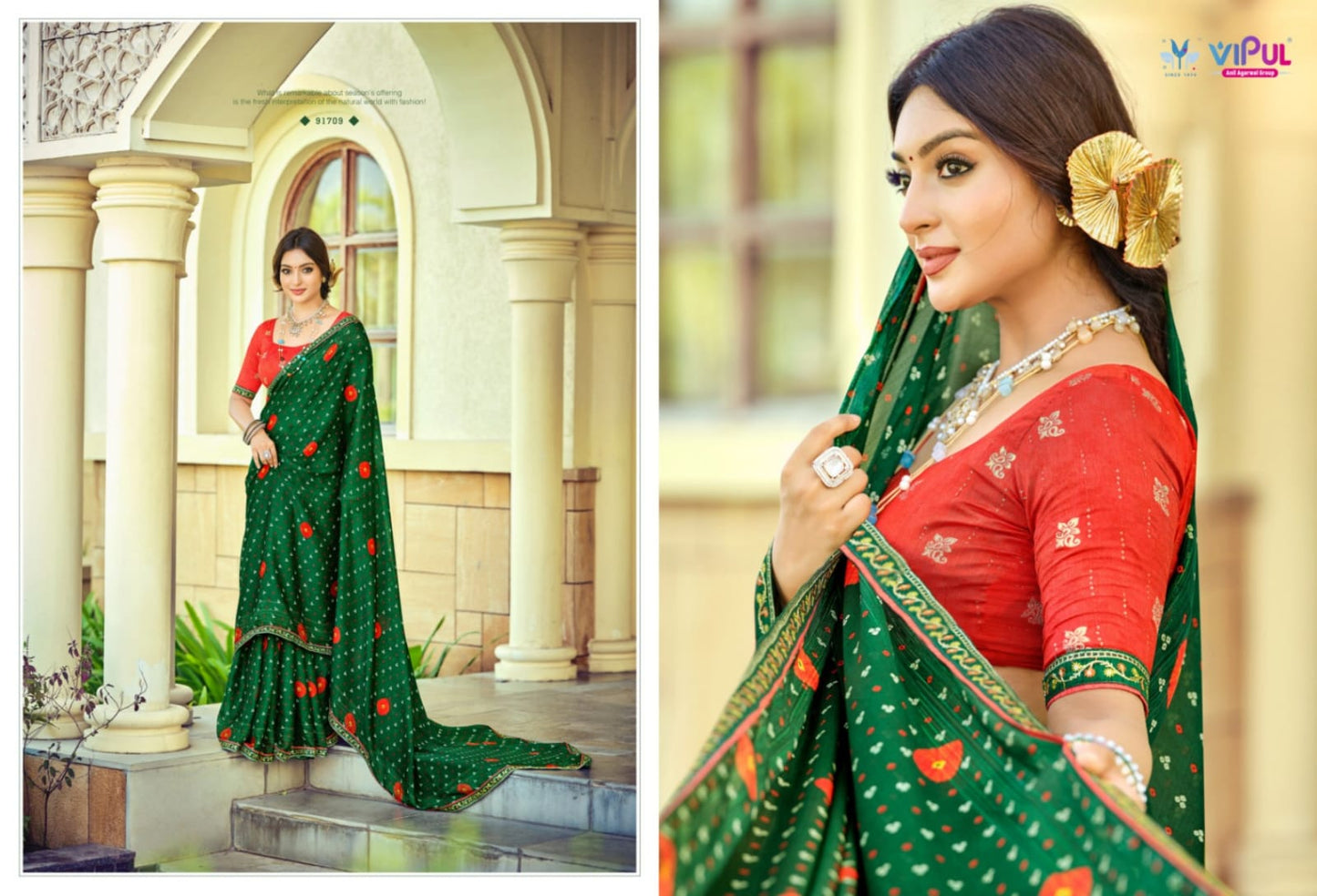 Sindoor Vipul Chiffon Sarees Supplier