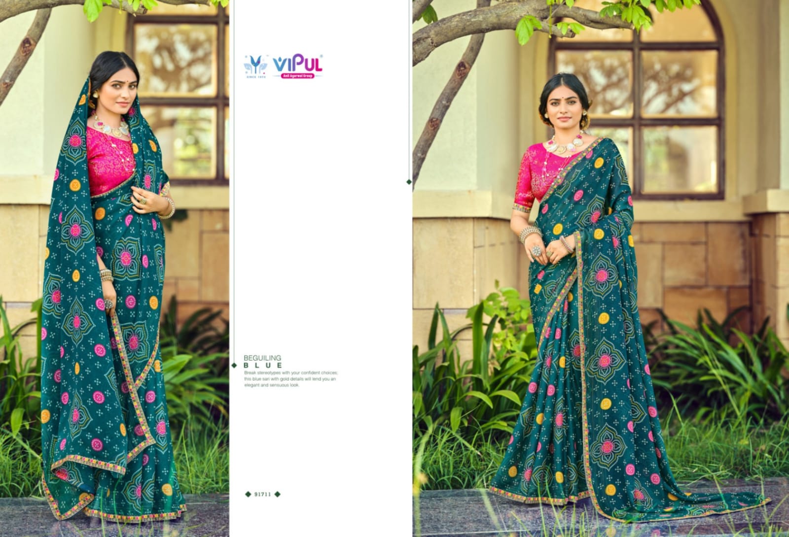 Sindoor Vipul Chiffon Sarees Supplier