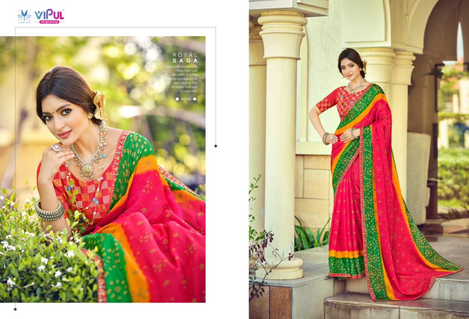 Sindoor Vipul Chiffon Sarees Supplier