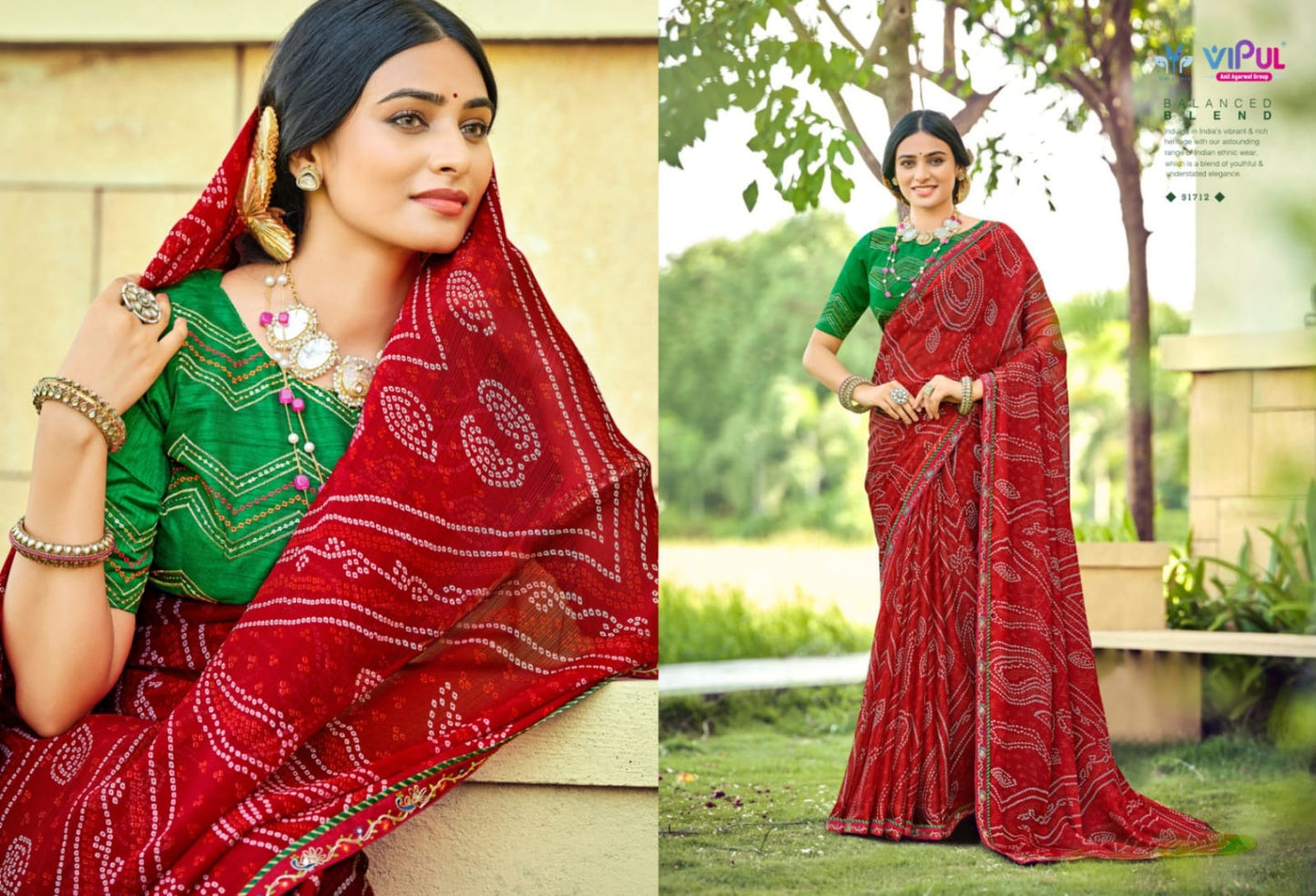 Sindoor Vipul Chiffon Sarees Supplier