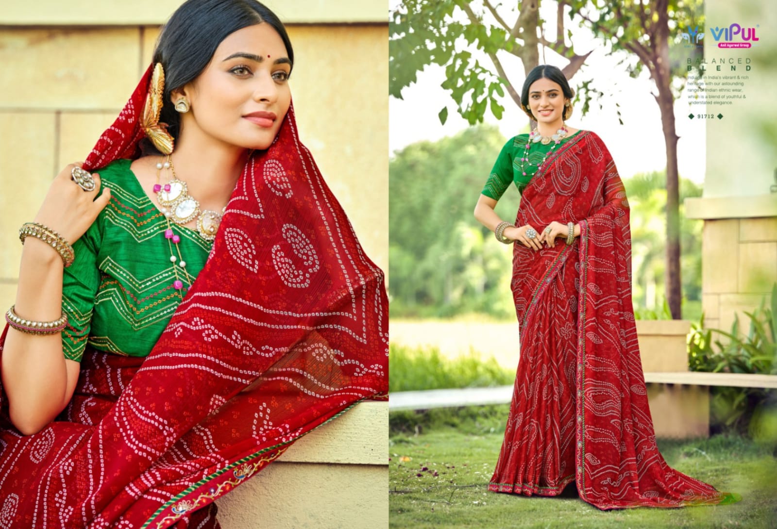 Sindoor Vipul Chiffon Sarees Supplier