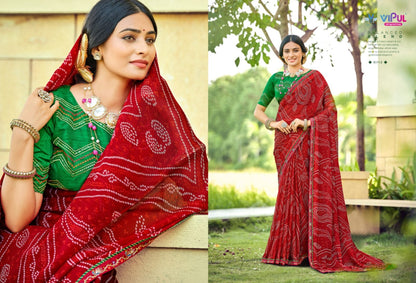 Sindoor Vipul Chiffon Sarees Supplier