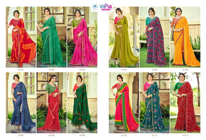Sindoor Vipul Chiffon Sarees Supplier