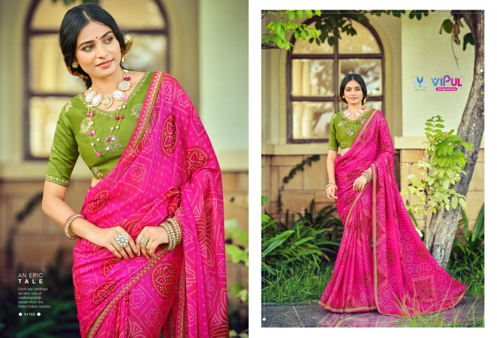 Sindoor Vipul Chiffon Sarees Supplier