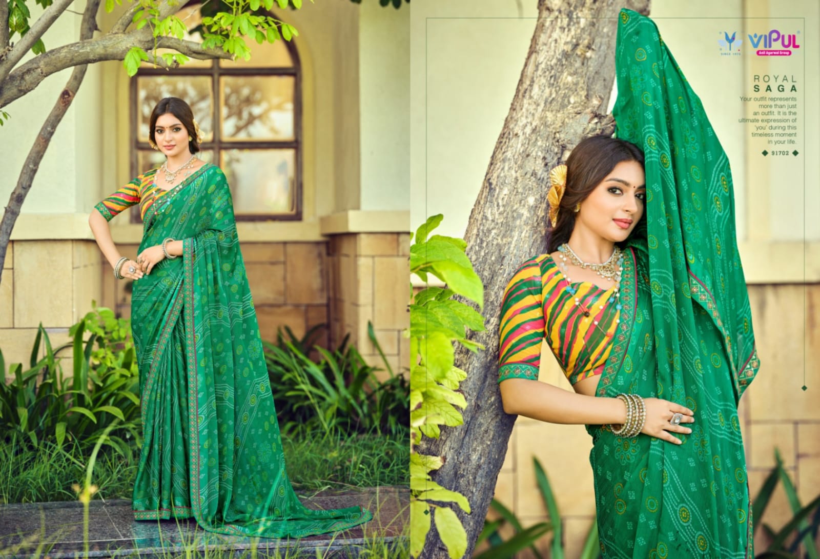 Sindoor Vipul Chiffon Sarees Supplier