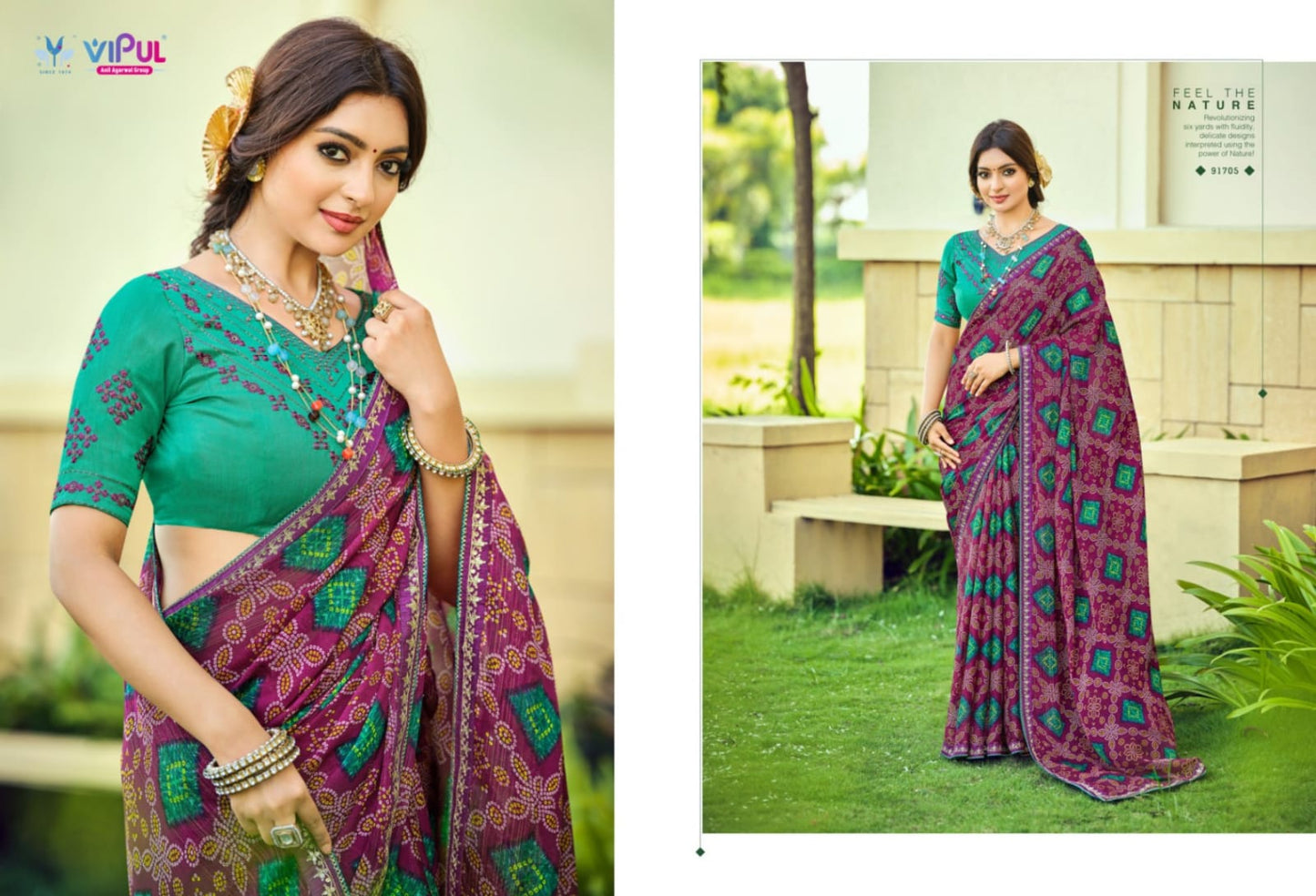 Sindoor Vipul Chiffon Sarees Supplier