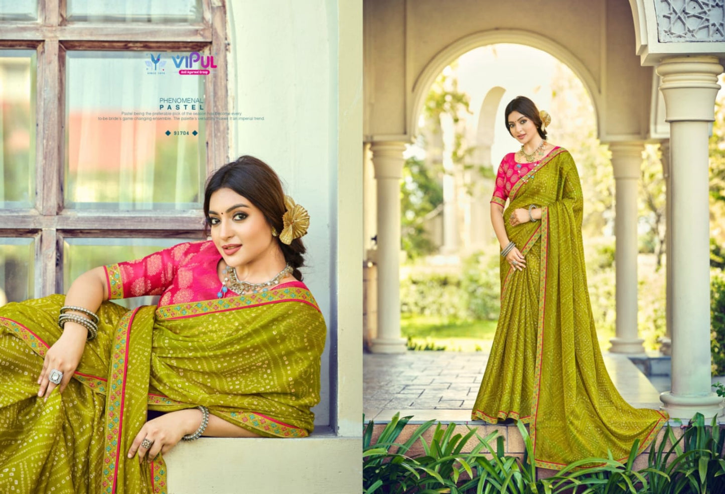 Sindoor Vipul Chiffon Sarees Supplier