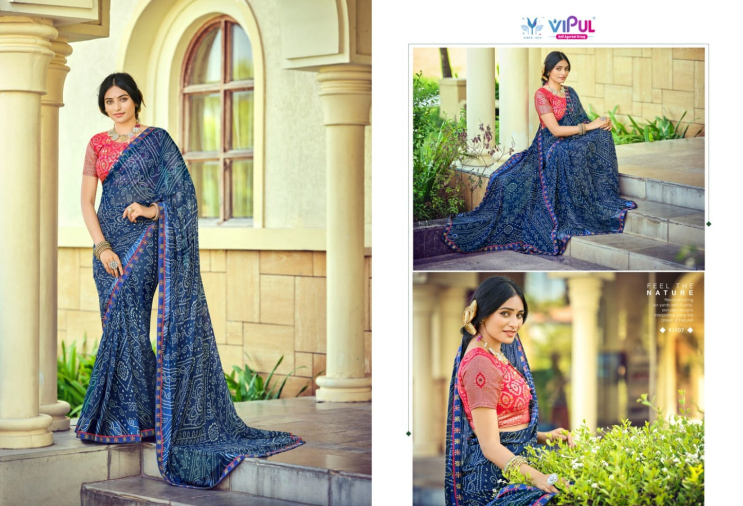 Sindoor Vipul Chiffon Sarees Supplier