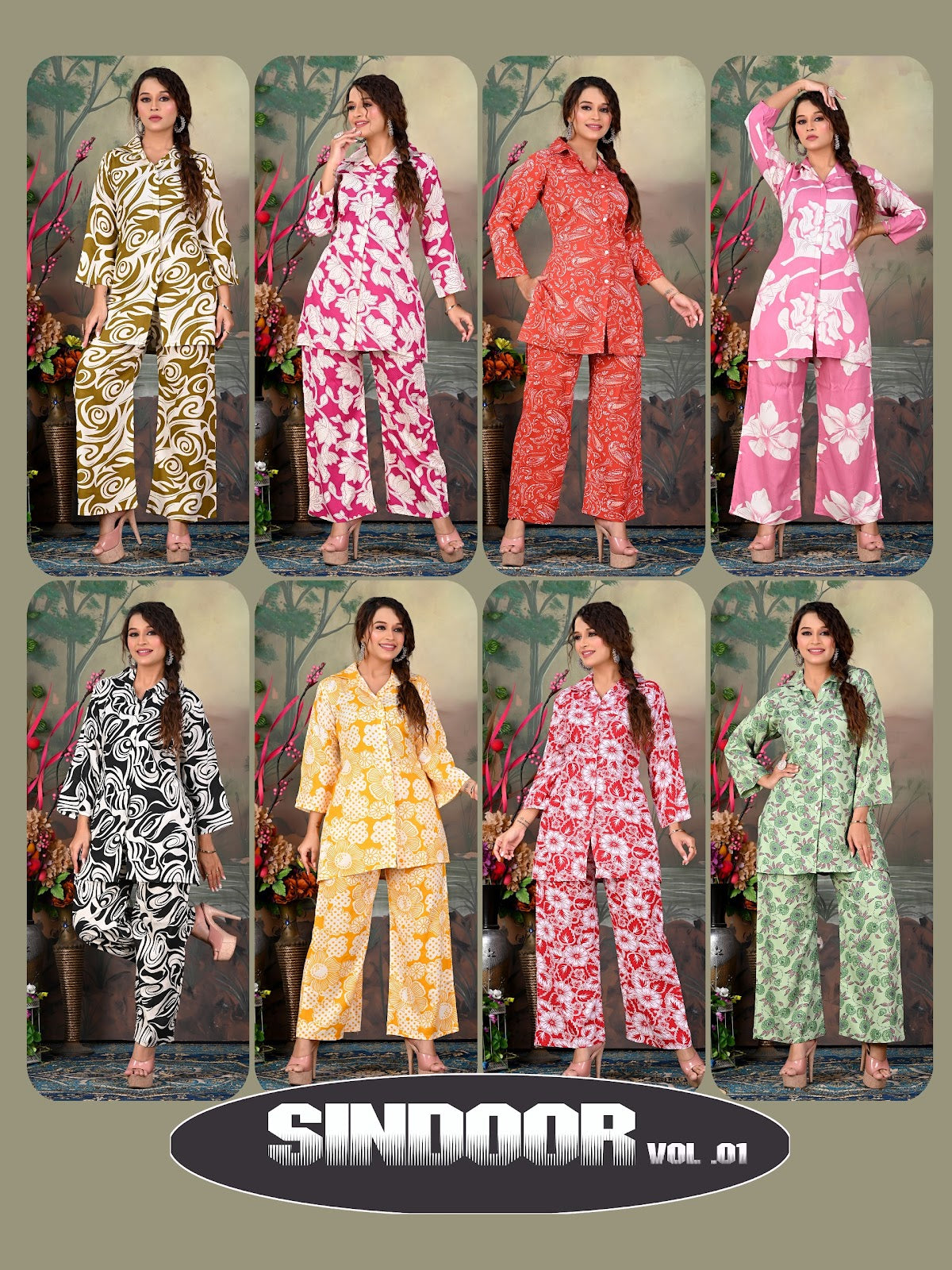 Sindoor Vol 1 Pt Rayon 14Kg Co Ord Set Exporter Ahmedabad