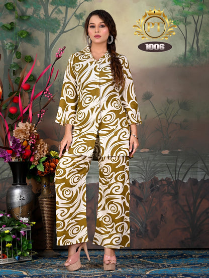 Sindoor Vol 1 Pt Rayon 14Kg Co Ord Set Exporter Ahmedabad