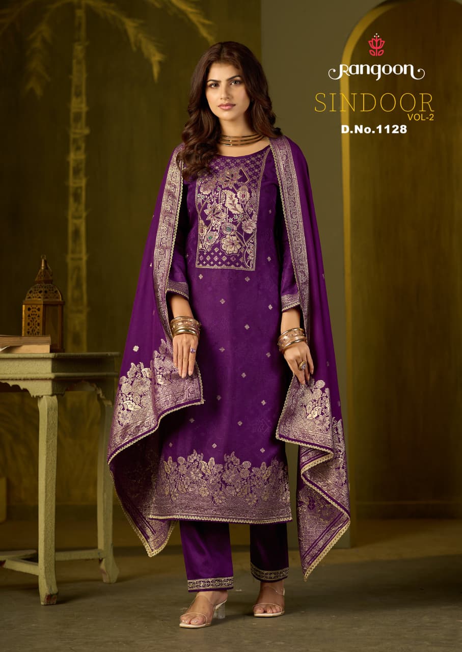 Sindoor Vol 2 Rangoon Russian Dola Readymade Pant Style Suits Exporter India