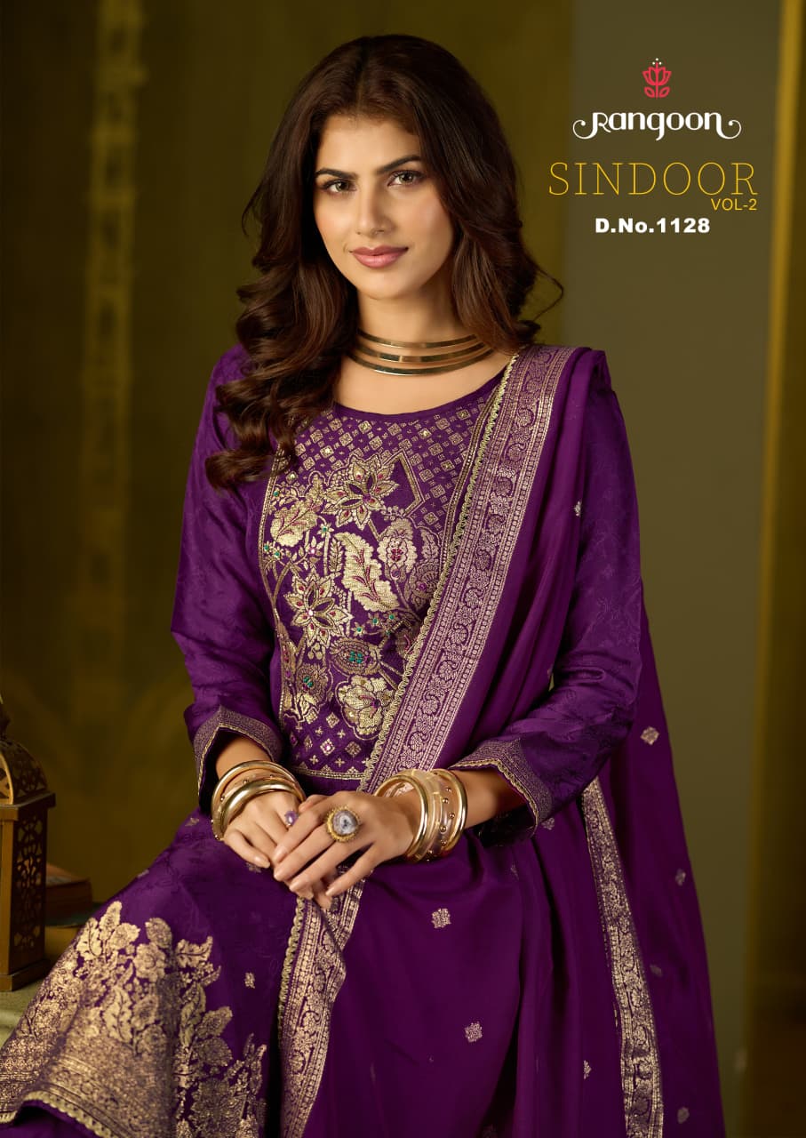 Sindoor Vol 2 Rangoon Russian Dola Readymade Pant Style Suits Exporter India