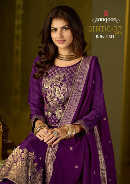 Sindoor Vol 2 Rangoon Russian Dola Readymade Pant Style Suits Exporter India