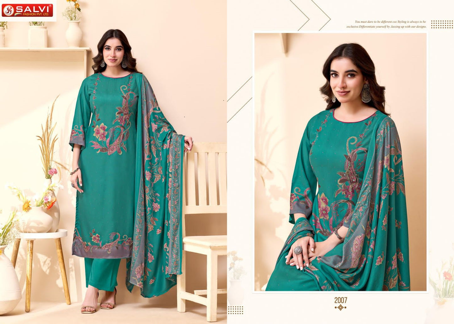 Sindoor Vol 2 Salvi Fashion Pashmina Suits Manufacturer India