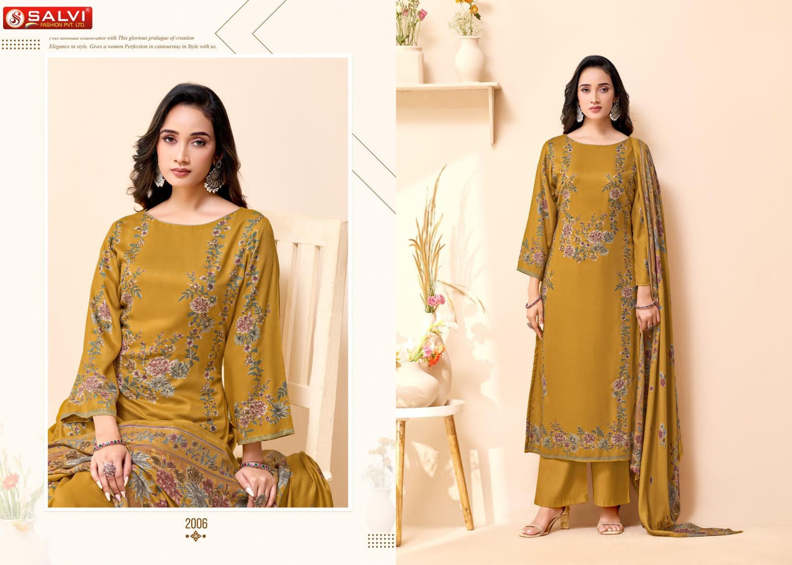 Sindoor Vol 2 Salvi Fashion Pashmina Suits Manufacturer India