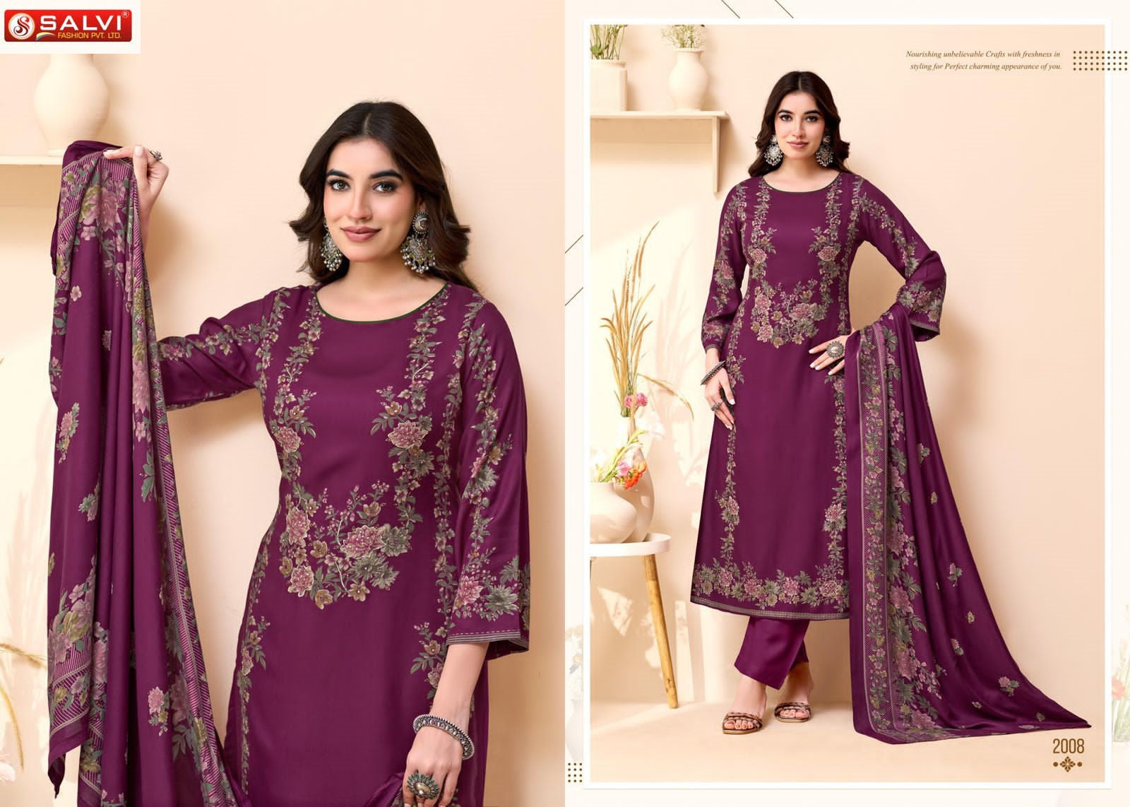 Sindoor Vol 2 Salvi Fashion Pashmina Suits Manufacturer India