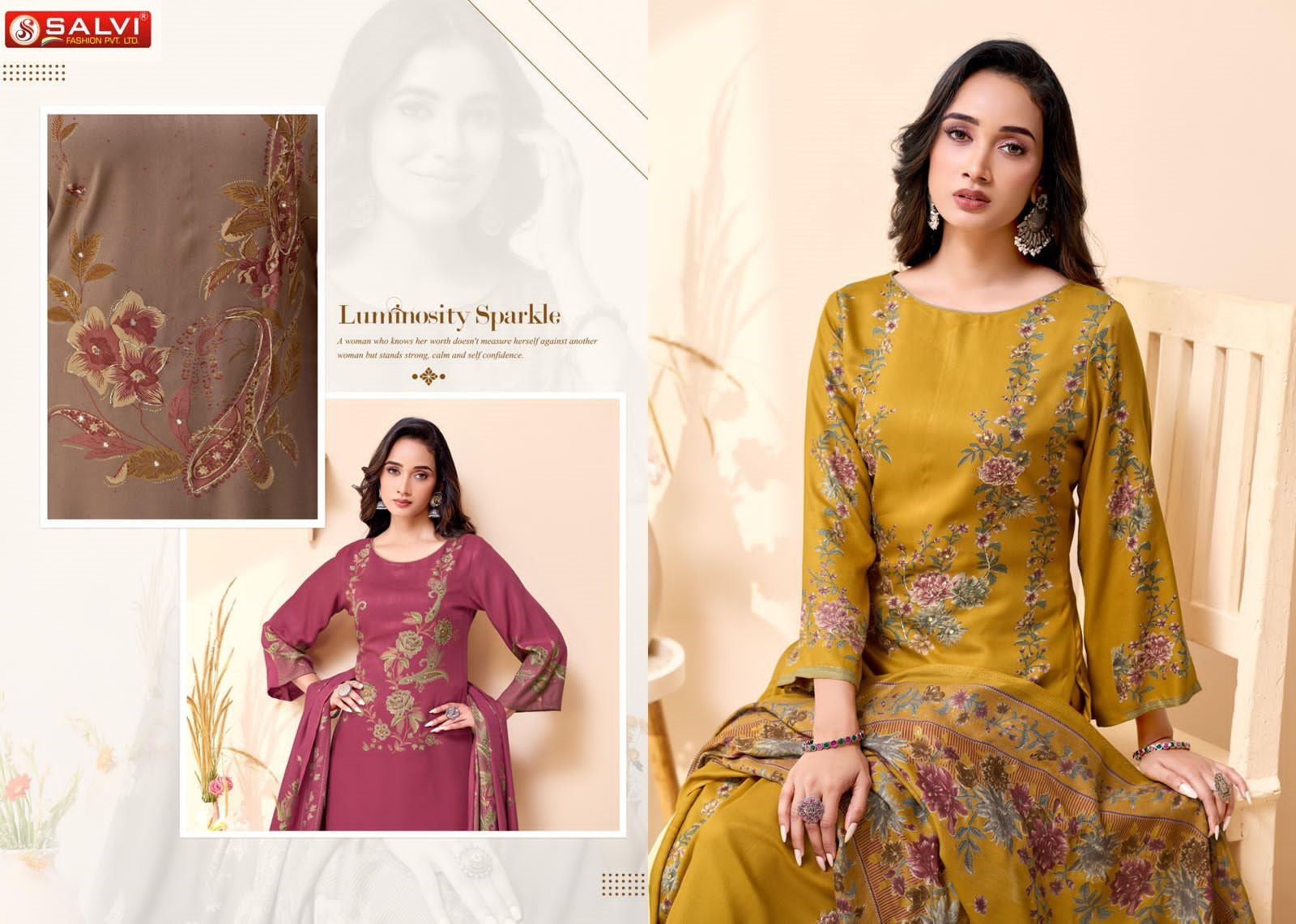 Sindoor Vol 2 Salvi Fashion Pashmina Suits Manufacturer India