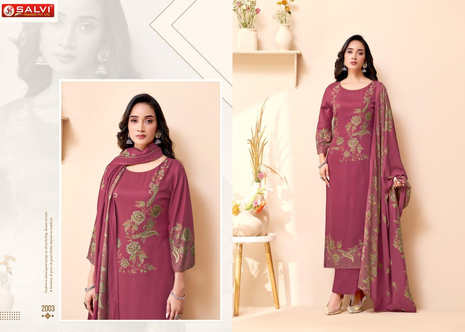 Sindoor Vol 2 Salvi Fashion Pashmina Suits Manufacturer India