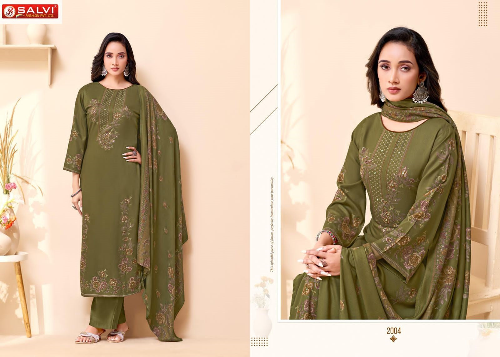 Sindoor Vol 2 Salvi Fashion Pashmina Suits Manufacturer India