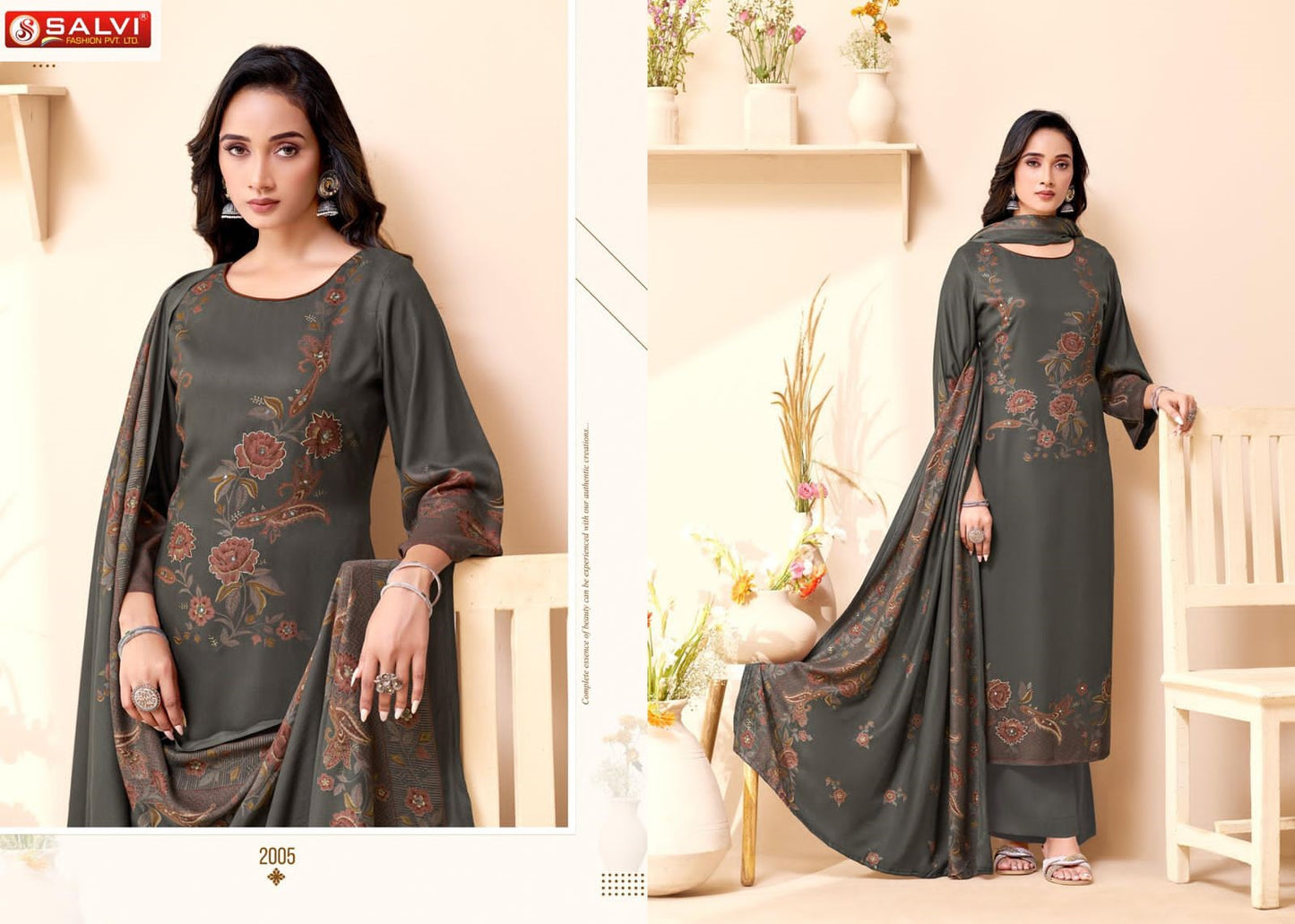 Sindoor Vol 2 Salvi Fashion Pashmina Suits Manufacturer India