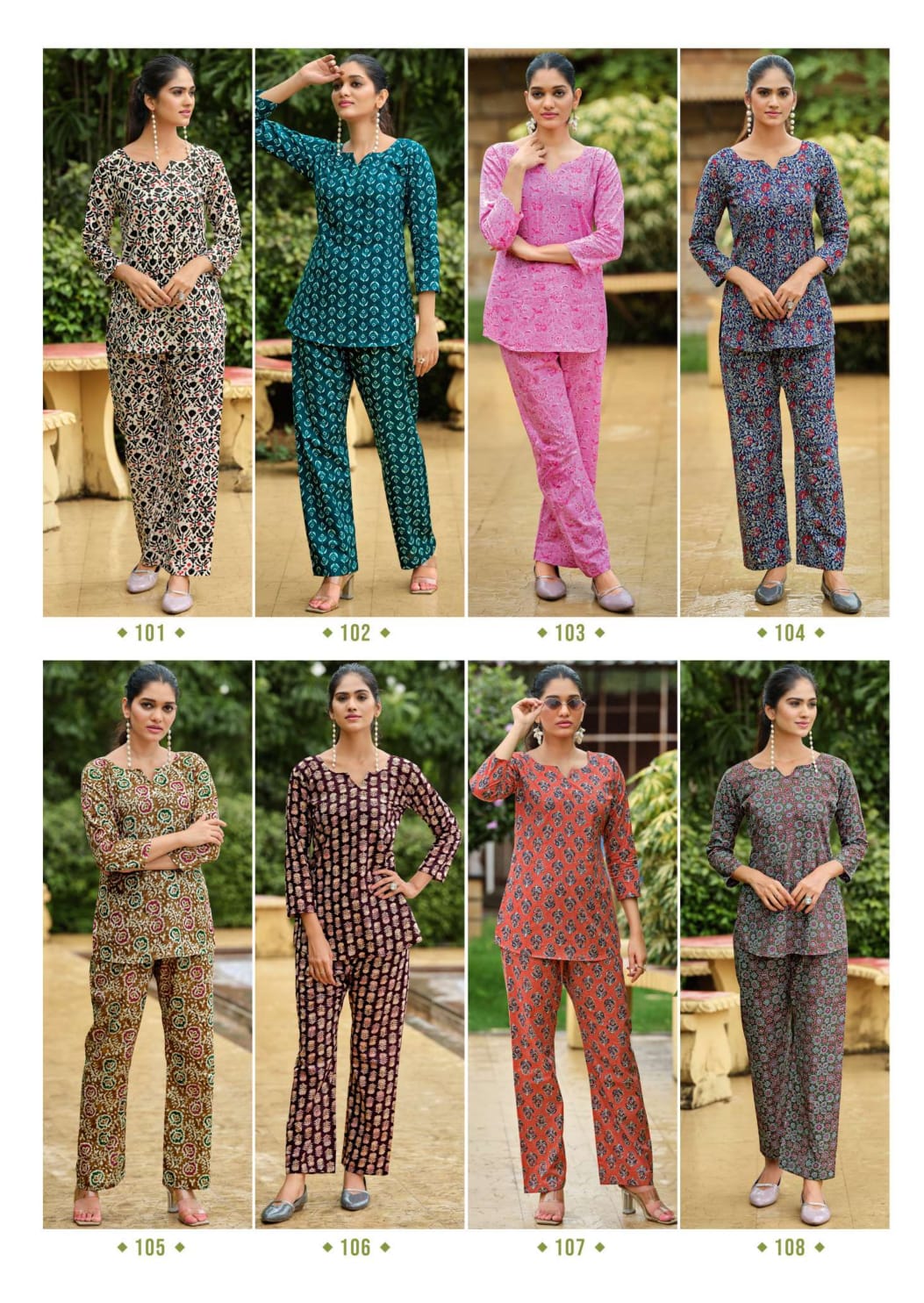 Sineman Lakhani Cotton Co Ord Set Wholesale