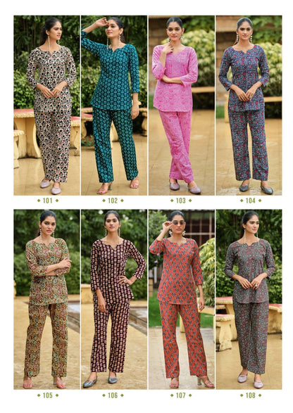 Sineman Lakhani Cotton Co Ord Set Wholesale