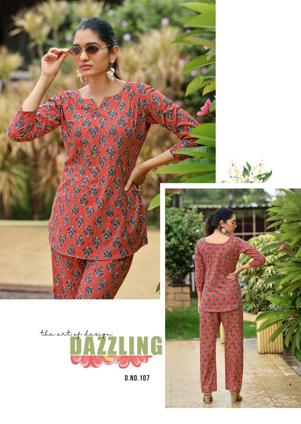 Sineman Lakhani Cotton Co Ord Set Wholesale