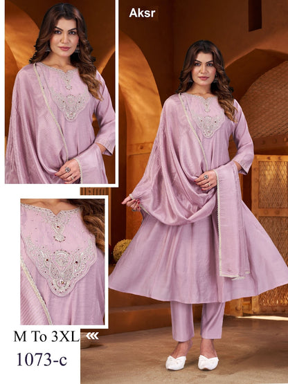 Sinhan 1073 Aksr Coral Silk Readymade Anarkali Suits Supplier Ahmedabad