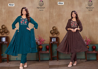 Sinhan 142 Aksr Mul Cotton Readymade Anarkali Suits Manufacturer India