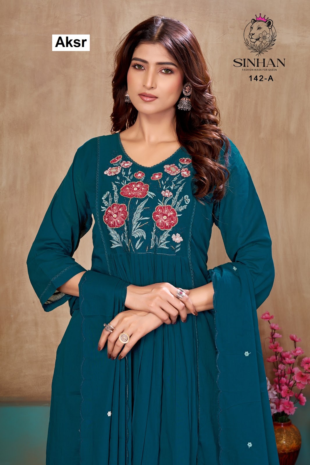 Sinhan 142 Aksr Mul Cotton Readymade Anarkali Suits Manufacturer India