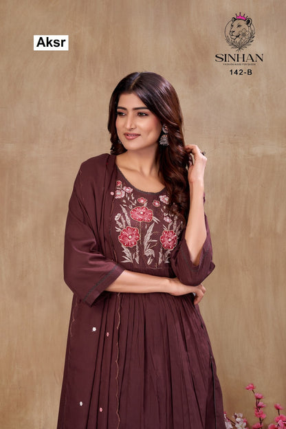 Sinhan 142 Aksr Mul Cotton Readymade Anarkali Suits Manufacturer India