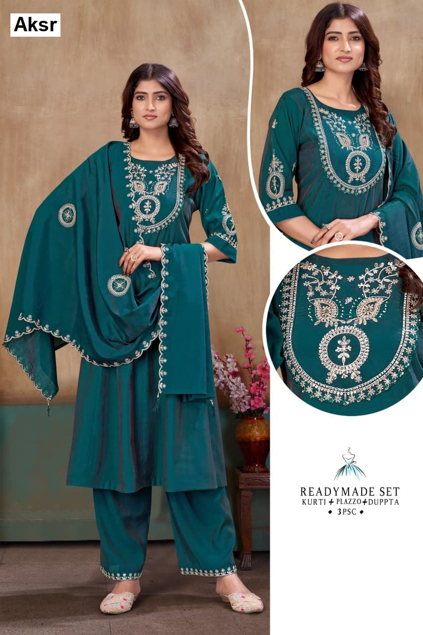 Sinhan 143 Abc Aksr Roman Readymade Plazzo Style Suits Manufacturer Ahmedabad