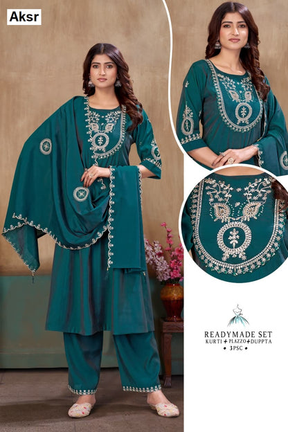 Sinhan 143 Abc Aksr Roman Readymade Plazzo Style Suits Manufacturer Ahmedabad
