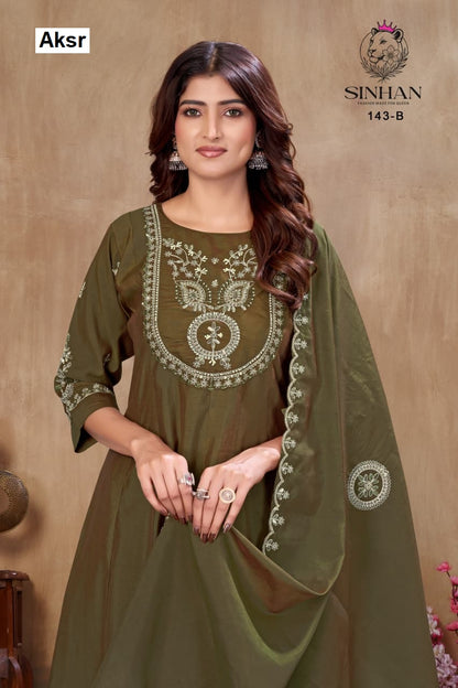 Sinhan 143 Abc Aksr Roman Readymade Plazzo Style Suits Manufacturer Ahmedabad