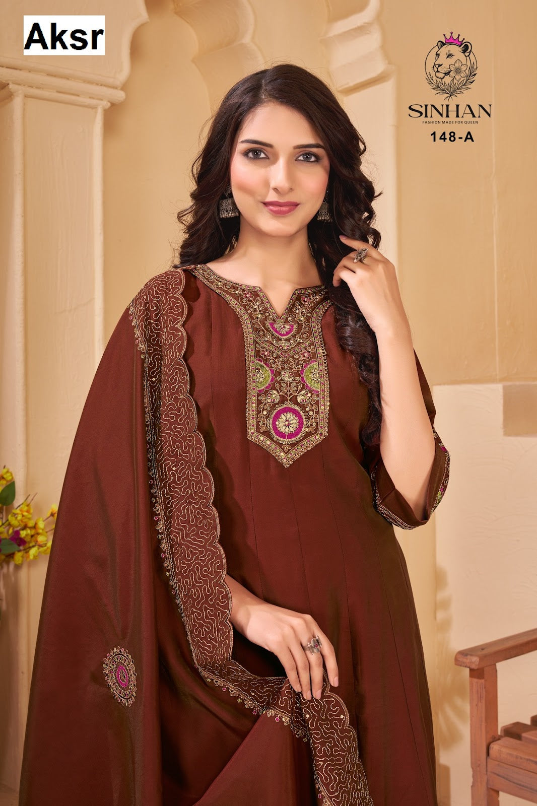 Sinhan 148 Ab Aksr Oxford Silk Readymade Pant Style Suits Exporter Gujarat