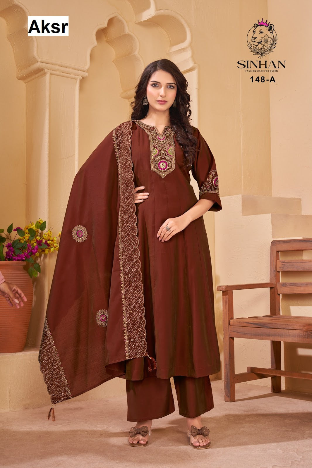 Sinhan 148 Ab Aksr Oxford Silk Readymade Pant Style Suits Exporter Gujarat