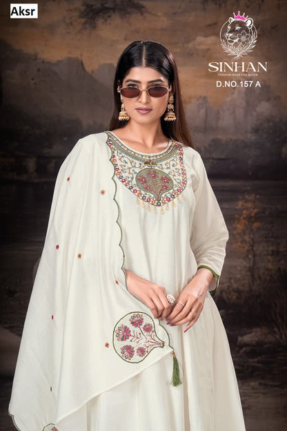 Sinhan 157 Aksr Roman Readymade Suits Exporter Gujarat