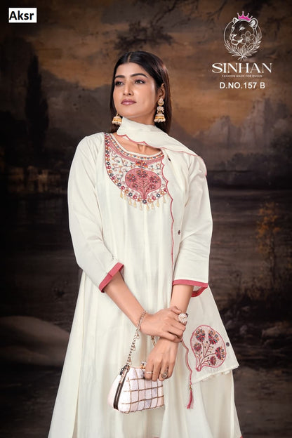 Sinhan 157 Aksr Roman Readymade Suits Exporter Gujarat